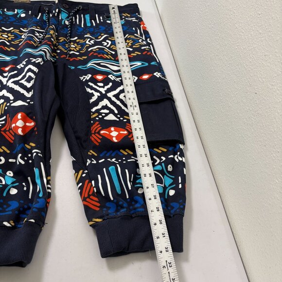 Decibel Cargo Jogger Shorts Pants Mens 38 Multicolor Geometric Navajo Print NWT - Picture 14 of 15